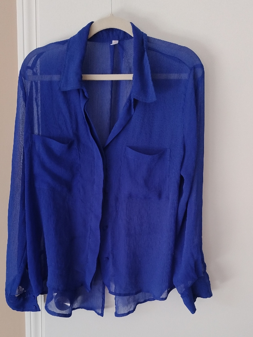 Xhilaration Royal Blue Chiffon Blouse